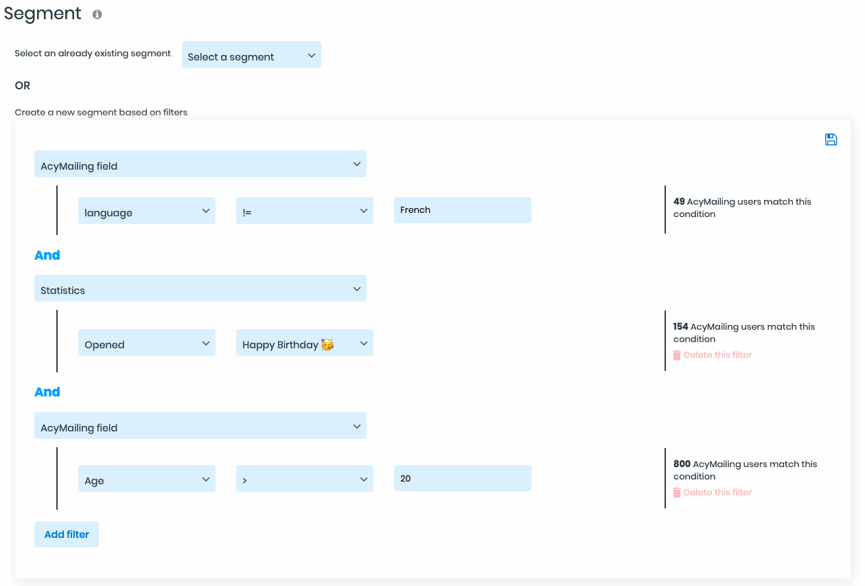 List Segments