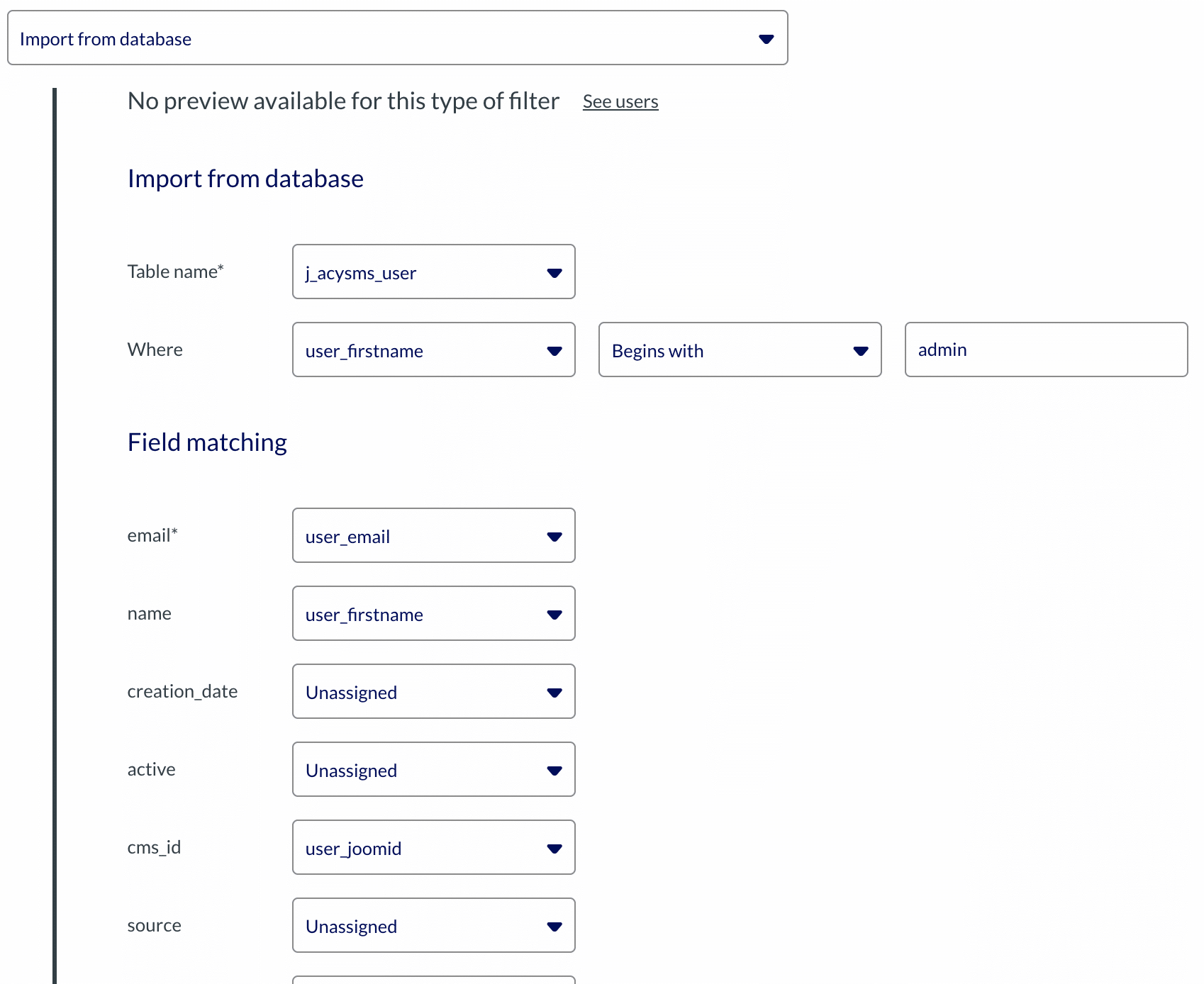 Import Users In Automations