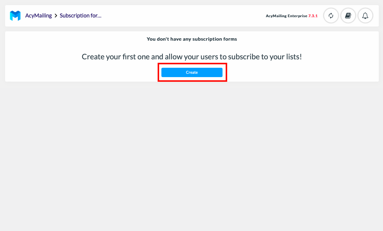create a subscription popup on acymailing