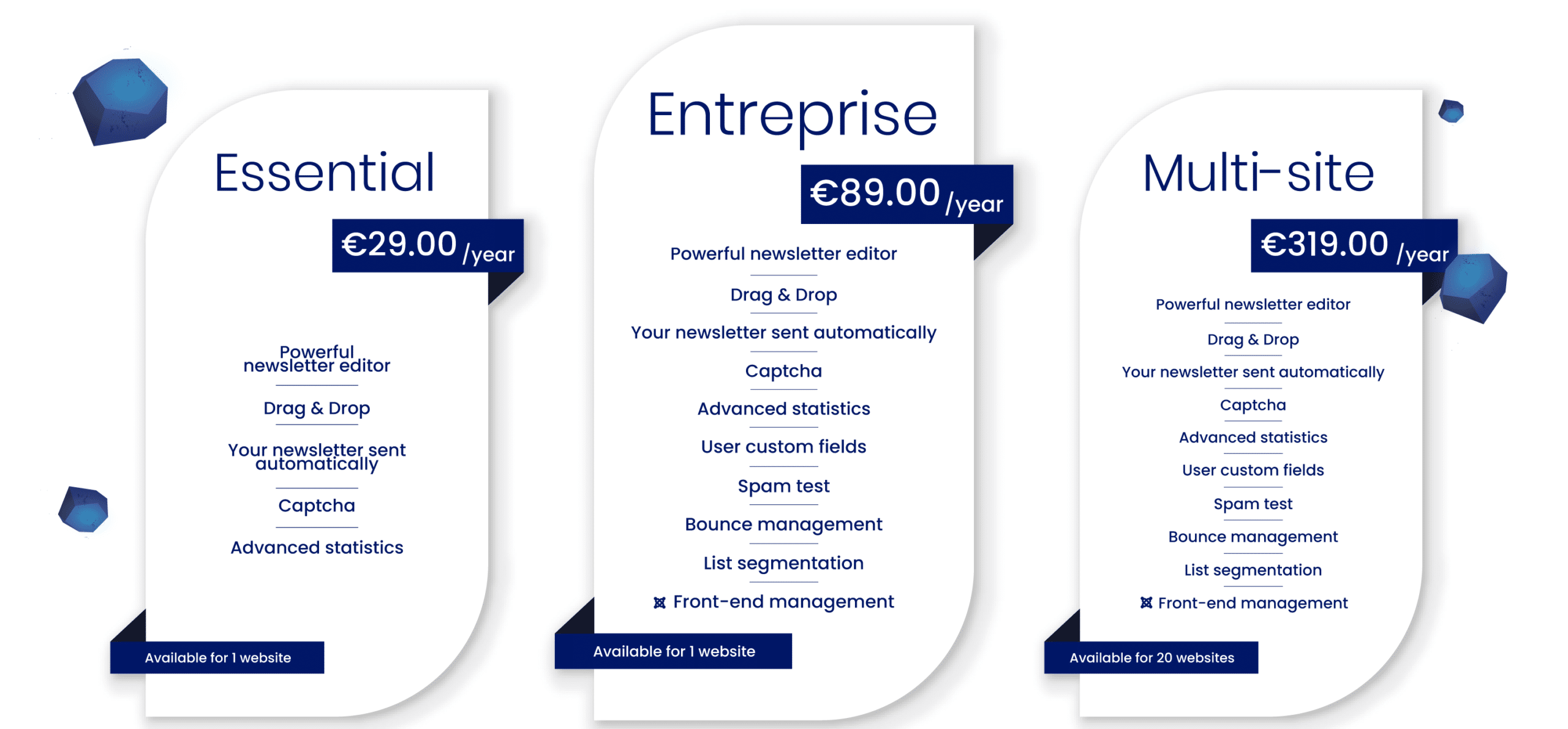 Service plan Acymailing 