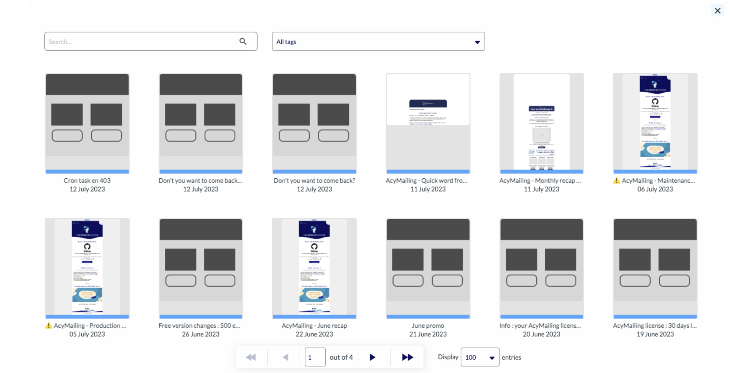 automation popup acymailing